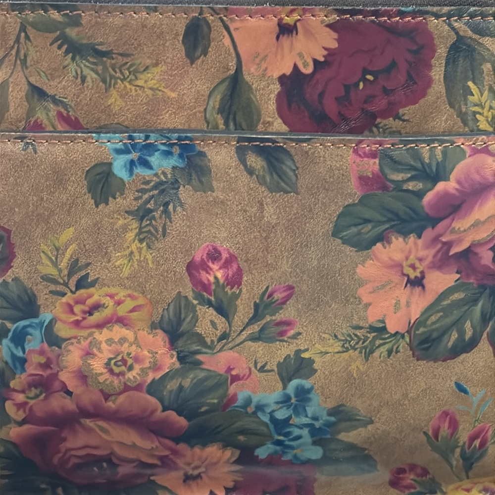 NWT Patricia Nash Vallata Crossbody Bag Vintage Victorian Floral Leather P891419 - Picture 9 of 15